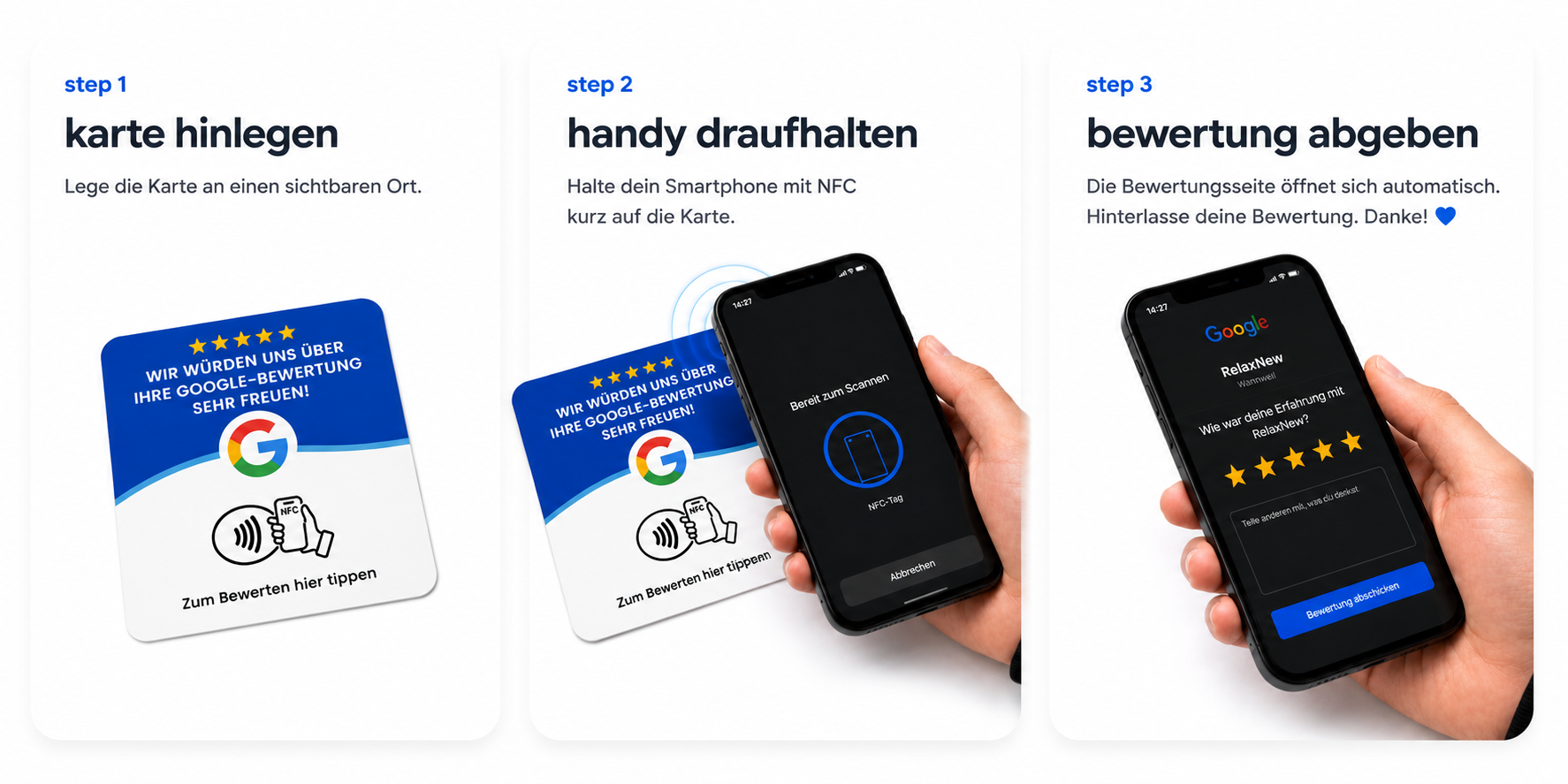 Google Bewertungskarte NFC – Review One Pro